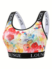 Sexy Tie Dye Floral Print Bralette