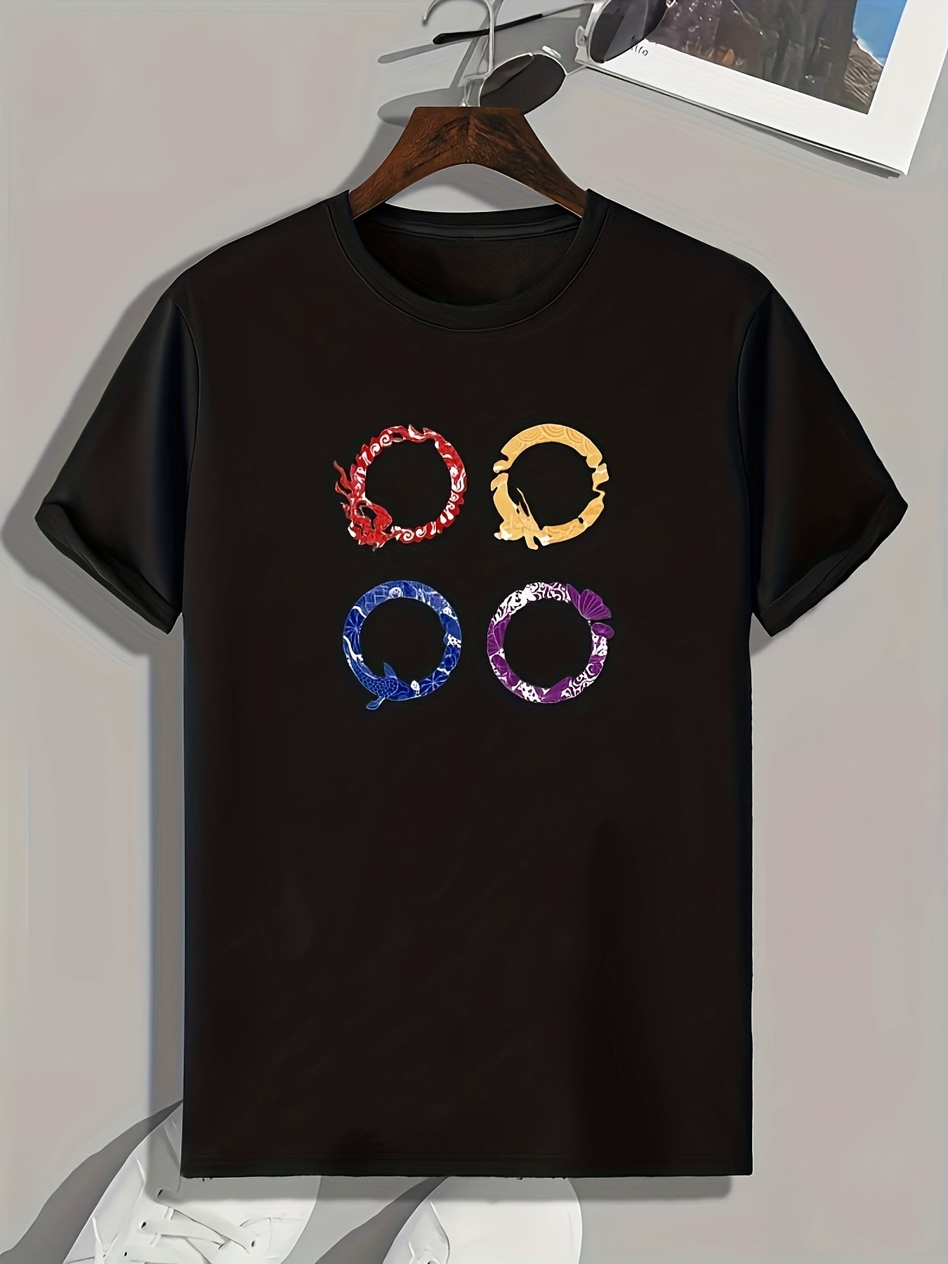 Colorful Circles Graphic Tee for Men