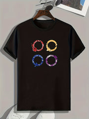Colorful Circles Graphic Tee for Men