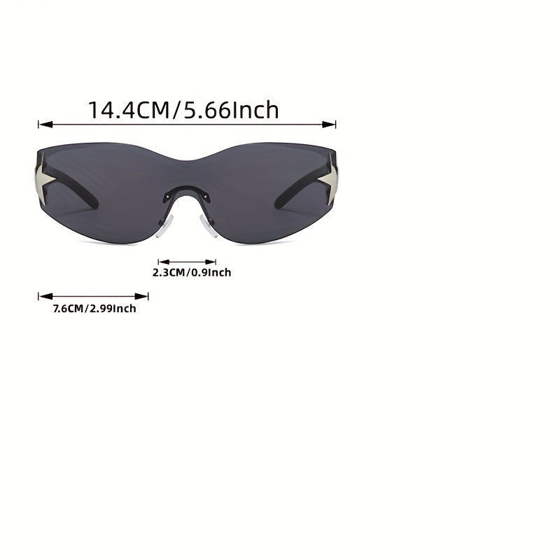 One piece Sunglasses Pentagram UV Protection Sunglasses