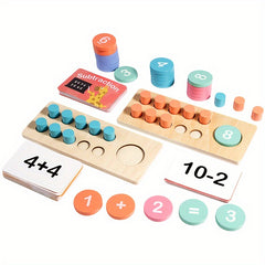 Wooden Ten Frame Math Learning Toy Counting & Number Sense Development Kit