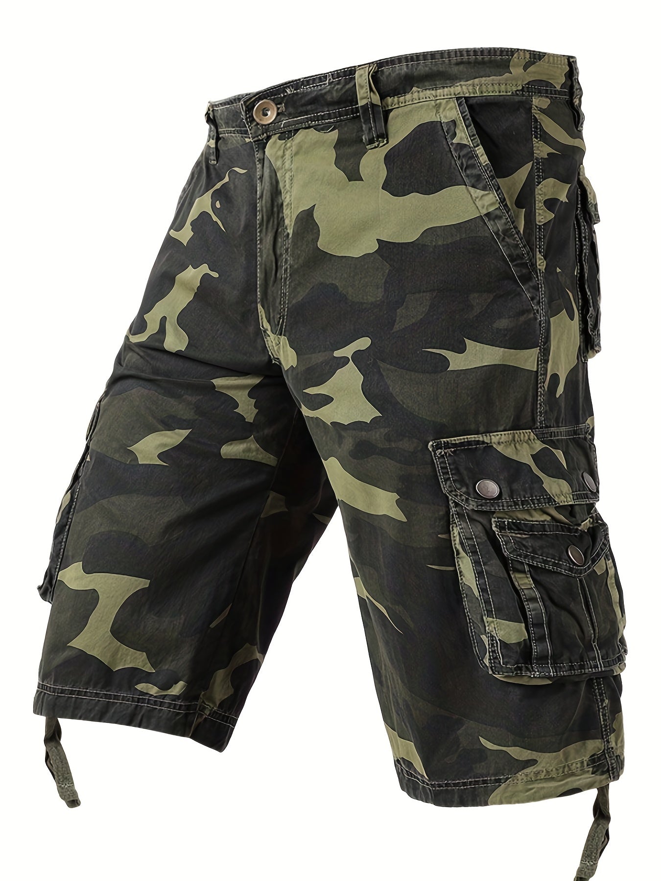 Men's Camo Print Cargo Shorts for Spring/Summer