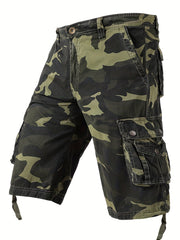 Men's Camo Print Cargo Shorts for Spring/Summer