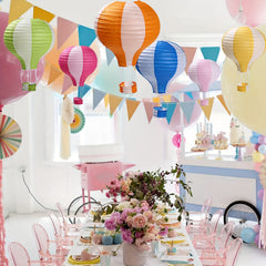 6pcs Hot Air Balloon Paper Lanterns Wedding Birthday Party Decor