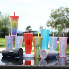750ml Reusable Water Bottle Leak Proof Lid Straw Sports Fitness Stay Hydrated