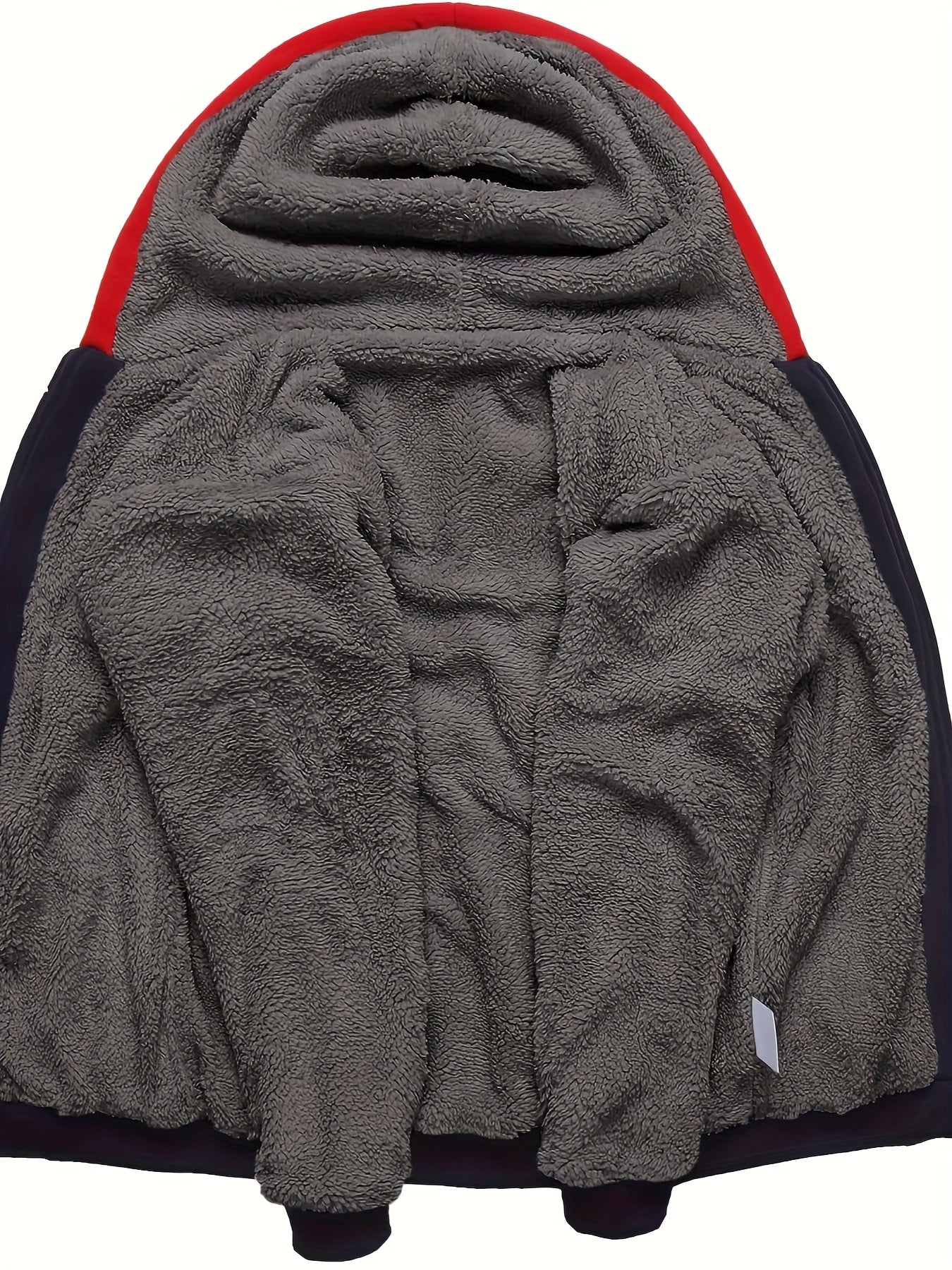 Kid's Block Stitching Fleece Jacket Zip Up Hoodie Coat