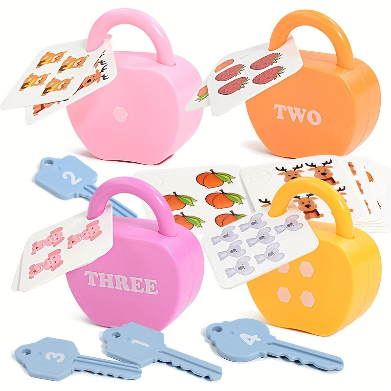 Educational Alphabet Lock Game Colorful Matching Toy Develops Math & Word Cog