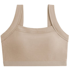 Summer Solid Sports Bra with Beauty Back Cami Workout Fitness Bra