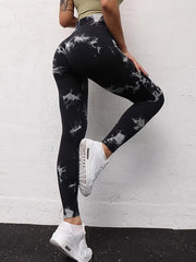 Tie Dye High Stretch Yoga Leggings High Waist Quick Drying Sports Leggings