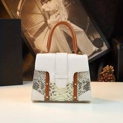 Vintage Crocodile Pattern Tote Bag Top Handle Crossbody Bag
