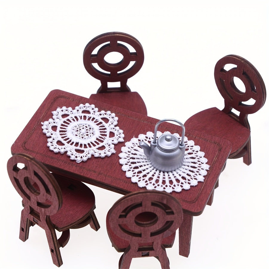 Dollhouse Table Mat Prop, Small House Decor, DIY Scene Component