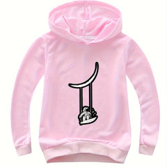 Astronaut Pattern V Neck Long Sleeve Sweatshirt For Girls Kids