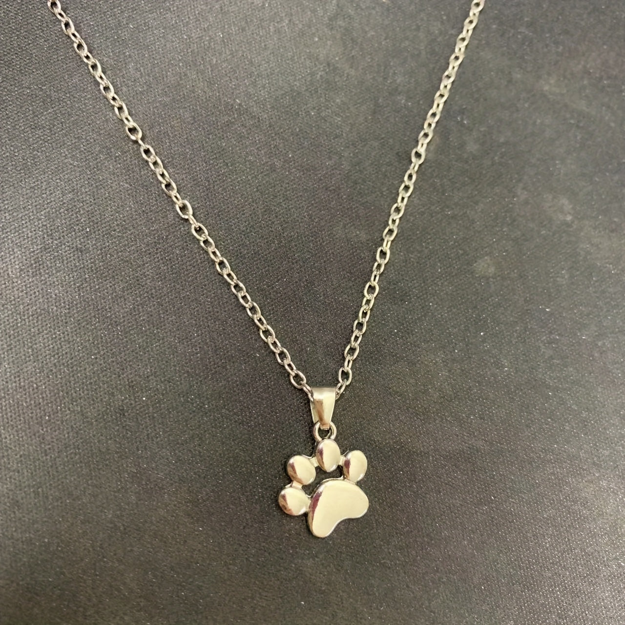 Cat Dog Paw Pendant Necklace for Girls