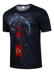 Men's Animal Graphic T shirt 3D Print Stretch Tee Top