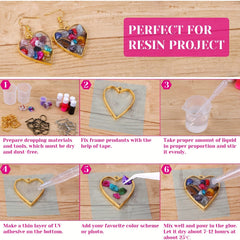 60Pcs Open Bezels Resin Craft Jewelry Molds For Necklaces Earrings