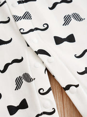 Baby Boy Spring Gentleman Rompers with Bow Tie
