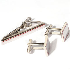 Men's Cufflinks Tie Clip Set - Ideal Gift for Him - Birthday Present