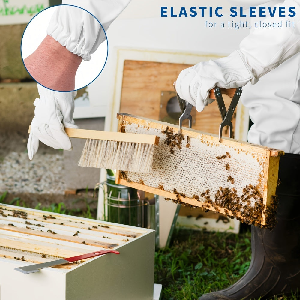 Professional Large Beekeeping Suit Breathable Bee Proof Suit Smock With Veil