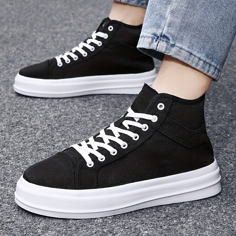 High Top Lace Up Canvas Shoes Men's Footwear
