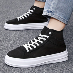 High Top Lace Up Canvas Shoes Men's Footwear