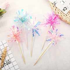 5pcs Colorful Rain Cake Plugs Birthday Decoration
