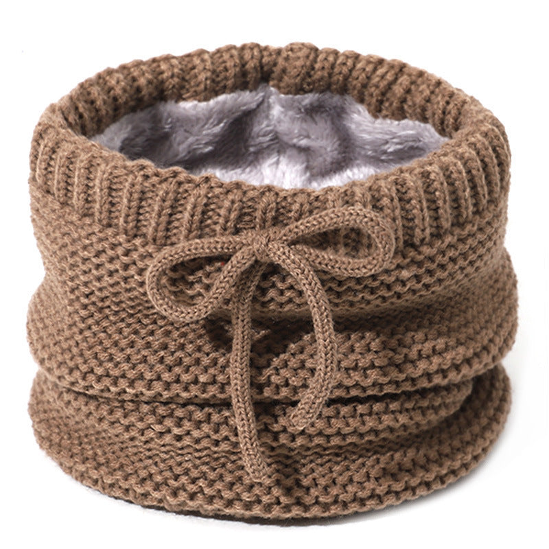 Thickened Fleece Warm Knitted Blended Scarf