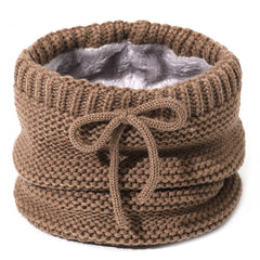 Thickened Fleece Warm Knitted Blended Scarf