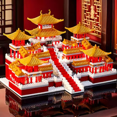 Square Palace Building Block Set Chinese Style Model Toy Collection