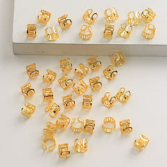 40pcs Golden Wavy Hair Ring for Braids Punk Hair Ring for Dreadlock