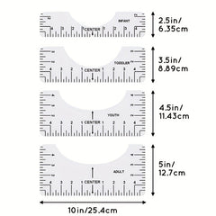 4pcs T Shirt Ruler Guide Heat Press Mats for Vinyl Sublimation