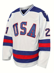 Men's Ice Hockey Jersey V Neck Embroidered Sports Clothing