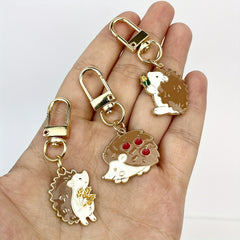 Hedgehog Keychain Thanksgiving Gift For Bags Wallets Car Keys