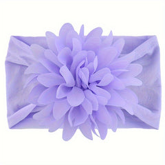 6pcs Kids Chiffon Flower Headscarf Nylon Headband