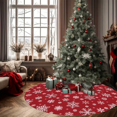 Red Christmas Tree Skirt Xmas Decoration Indoor Outdoor Holiday Decor