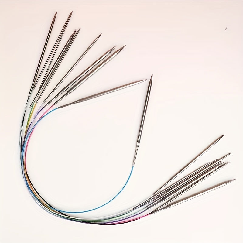 Circular Knitting Needle Set 16 Inches Stainless Steel Sweater Loop Stick