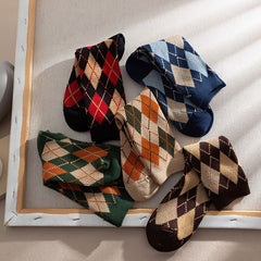 2 Pairs Girls Kids Crew Socks for Autumn Winter