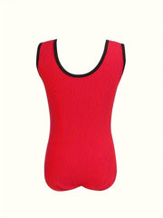 Girls Chinese Qipao Style Gymnastics Leotard Romper