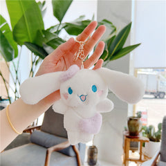 Mini Rabbit Plush Keychain Soft Cotton Key Chain Trinket Bag Accessories