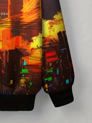 Boys City View Print Sweatshirt Street Wear Clothes