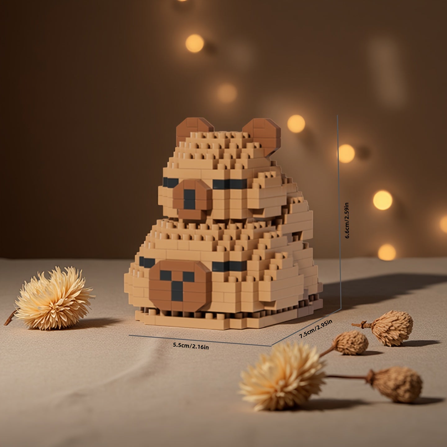 1000pcs Capybara Building Blocks Set Capybara Collection with Micro Drill