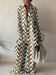 Abstract Stripe Print Two Piece Set