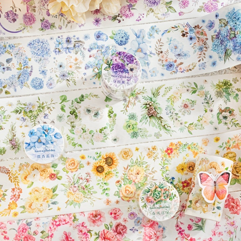 Rose Flower Series Paper Tape 2m Roll