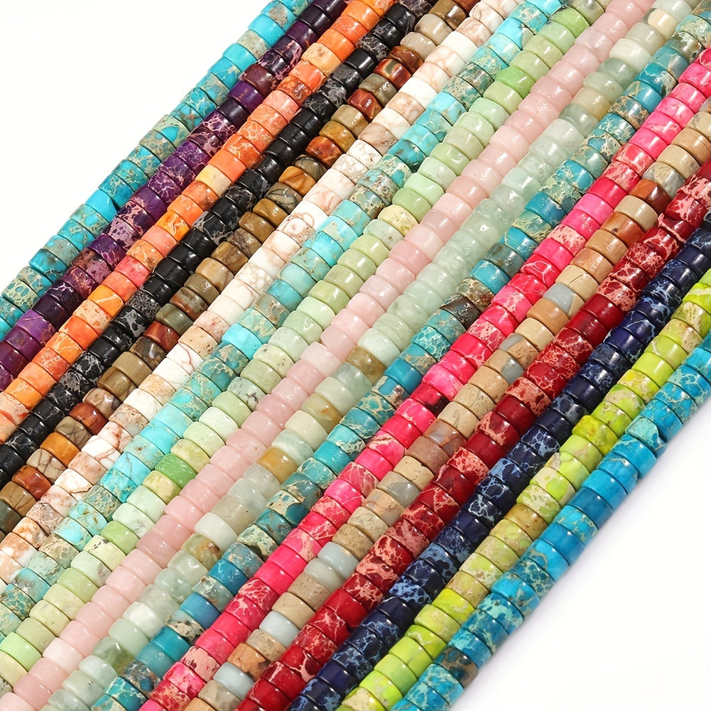 Flat Round Stone Beads For Jewelry Making DIY Bracelet