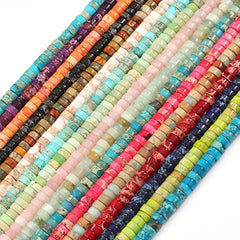 Flat Round Stone Beads For Jewelry Making DIY Bracelet