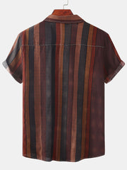 Mens Semi Formal Stripe Pattern Shirt