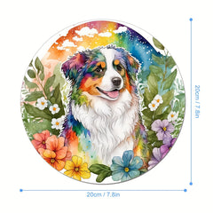 Dog Round Mouse Pad Non Slip Rubber Base Small Size