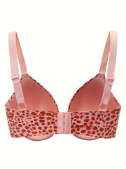 Leopard Print Molded Cup Padded Bra