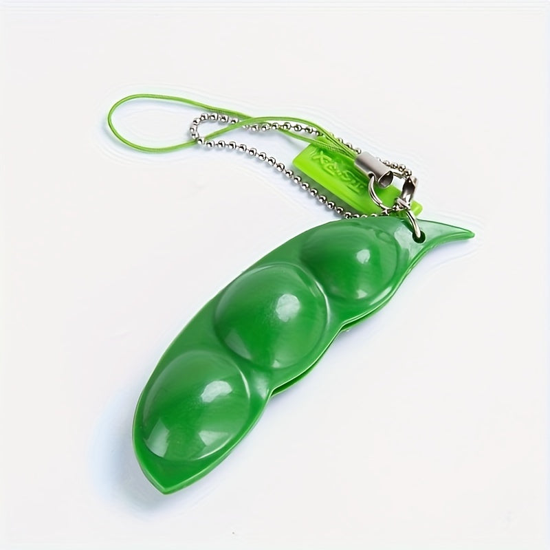 Creative Edamame Key Chain Squeezes Edamame Pendant Charm Keychain