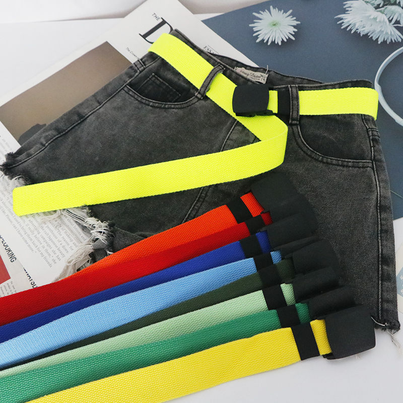 Metal Canvas Belt Width Hypoallergenic Trouser Belt For Women