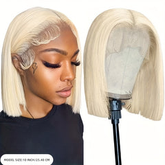 613 Blonde Bob Wig Human Hair 13x4 Lace Frontal Wig Brazilian Straight Bob Wig